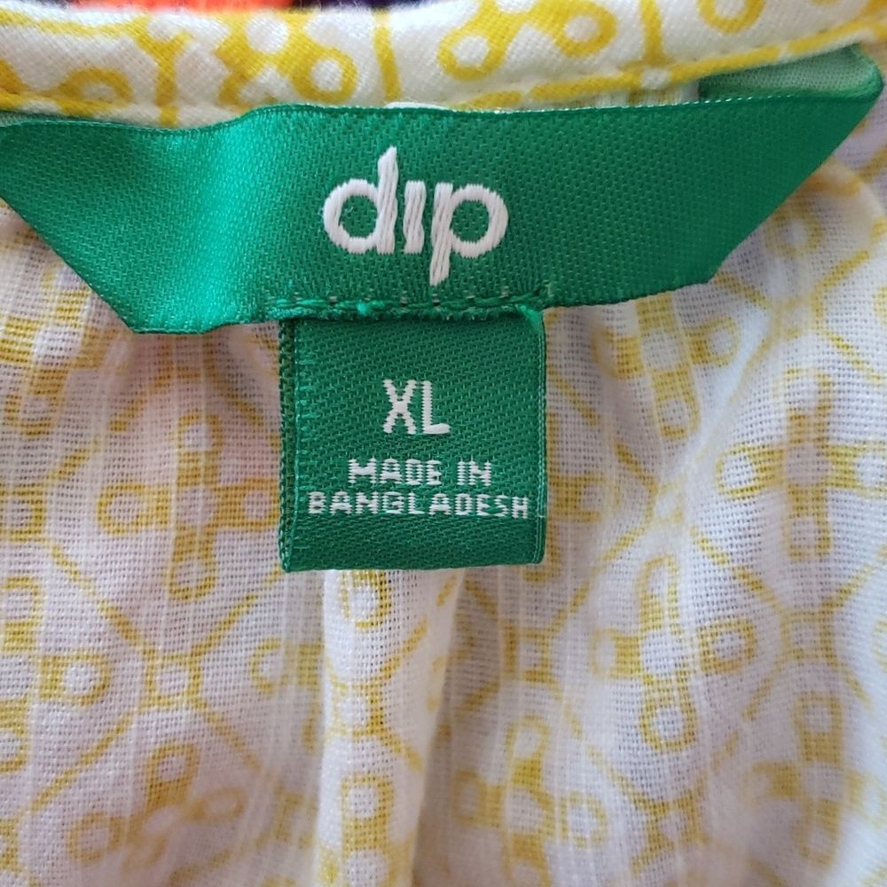 NWT dip Brand Yellow Peplum Top Sz XL - Picture 6 of 7